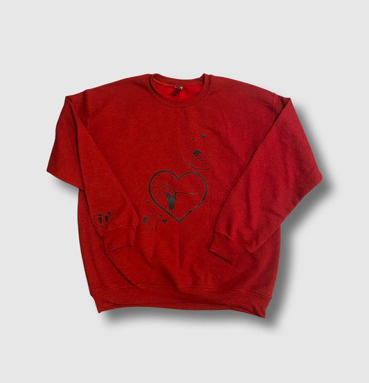 Red Heart Crew Neck